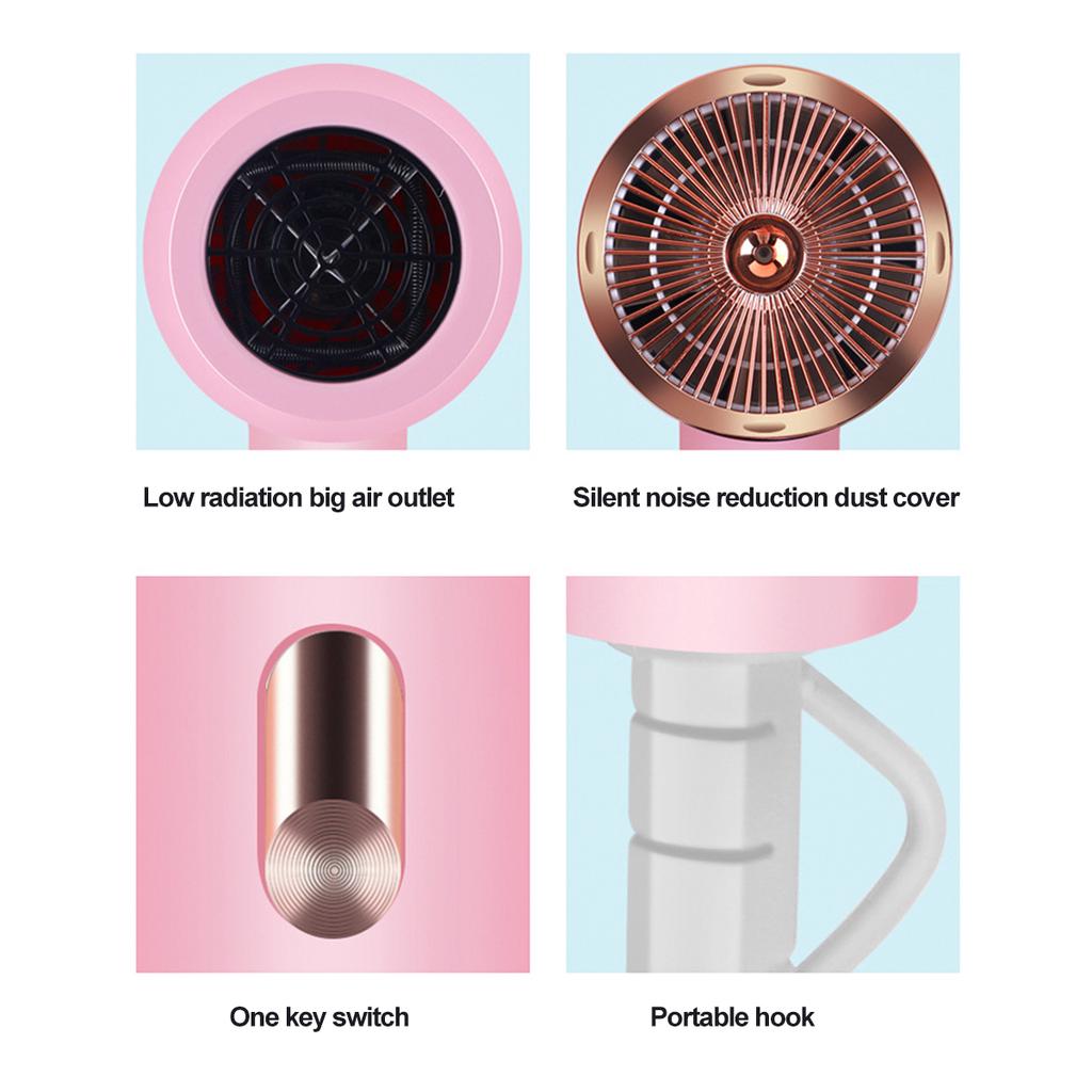 1600W Professional Salon Hair Dryer 2 In 1 Hot Air Brush Hair Dryers Negative Ionic Hair Blow Dryer Strong Wind Hot Dryer