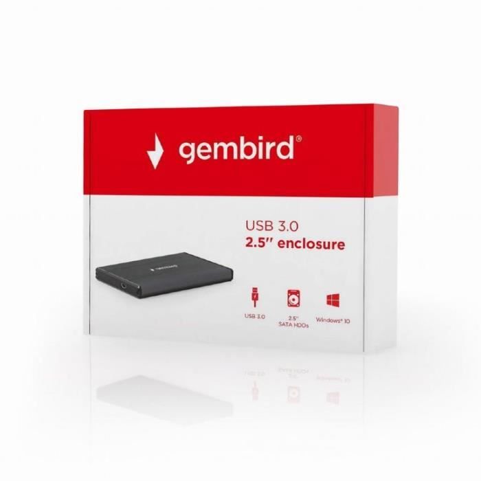 Boîtier externe HDD 2,5" USB 3.0 GEMBIRD noir EE2-U3S-3