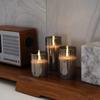 3pcs LED Lights Electronic Flameless Candles Tea Lights Fake Pillar Electronic Candles Lights for Wedding Party Christmas Decor