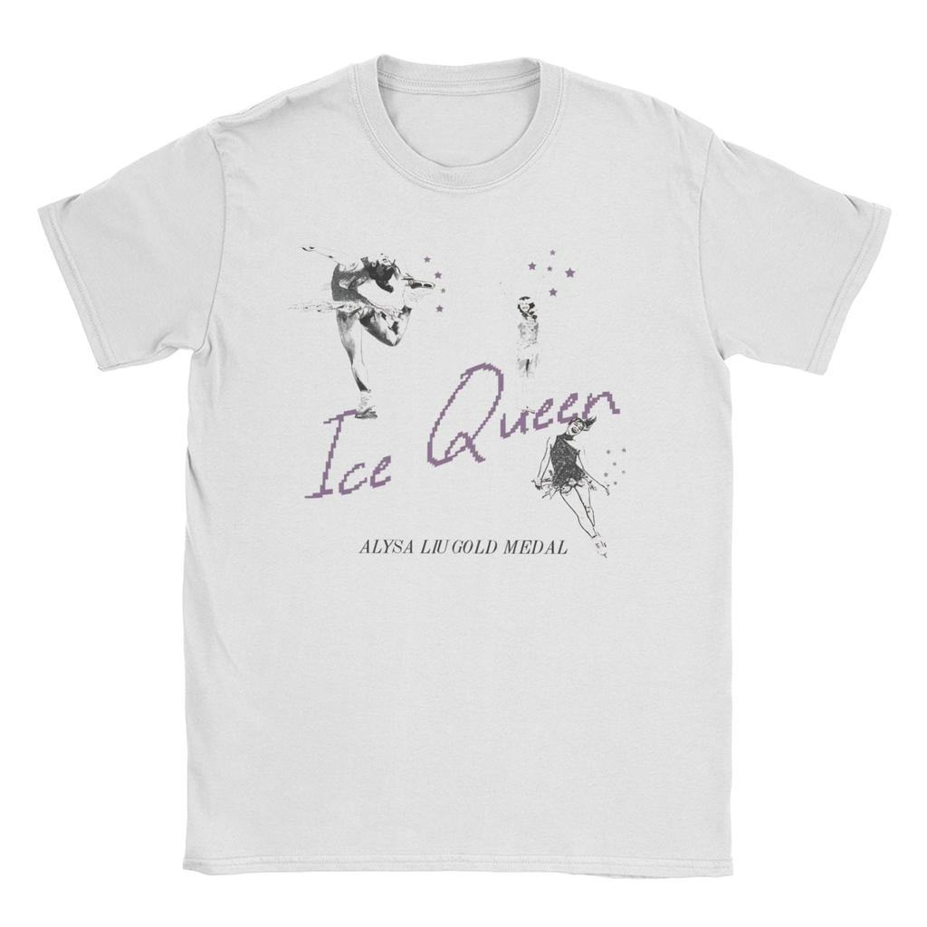 Unisex Women's T-Shirts Figure Skating Princess Alysa Liu Cotton Tee Shirt Short Sleeve T Shirts Crew Neck Clothing Gift Idea