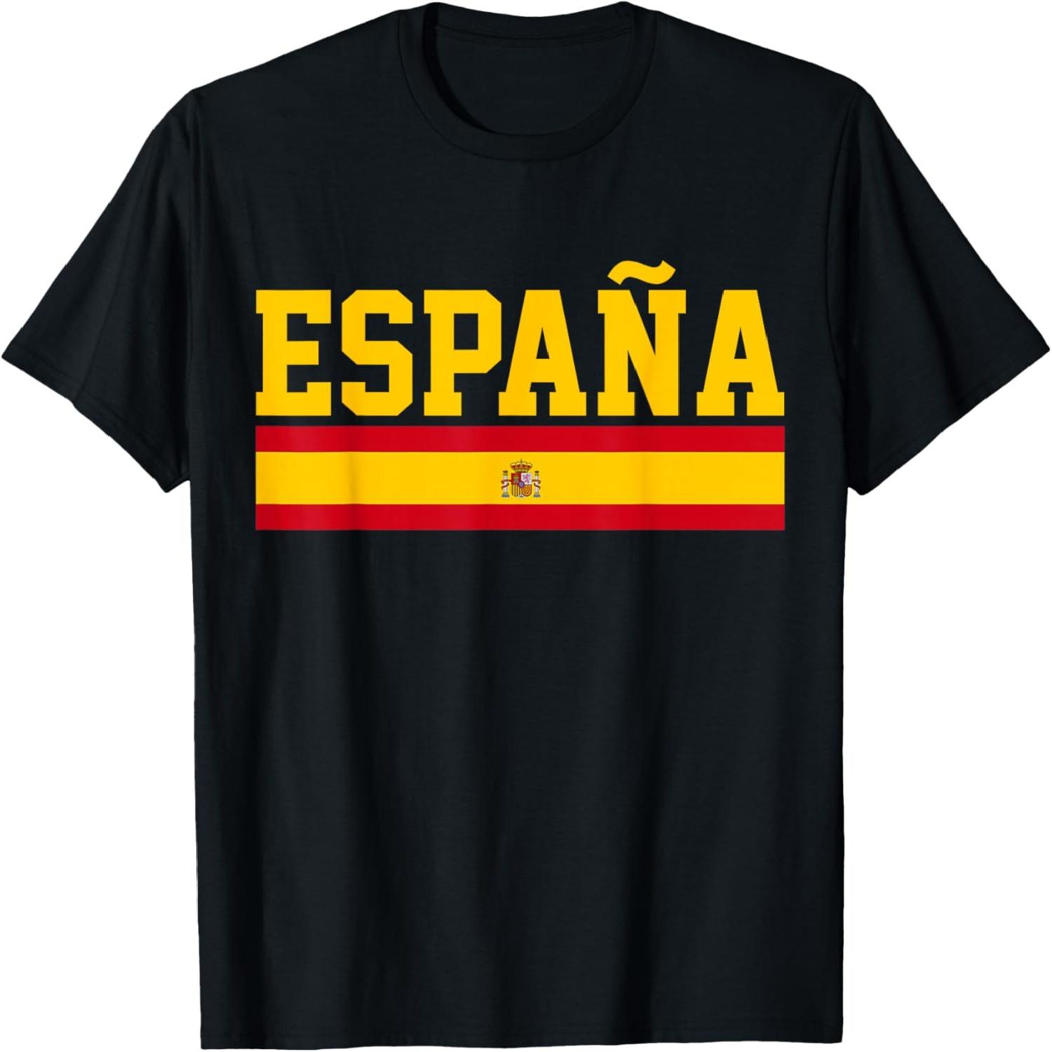 Spain Espana Flag Football Sports Fan Souvenir Gift T-Shirt S разноцветный