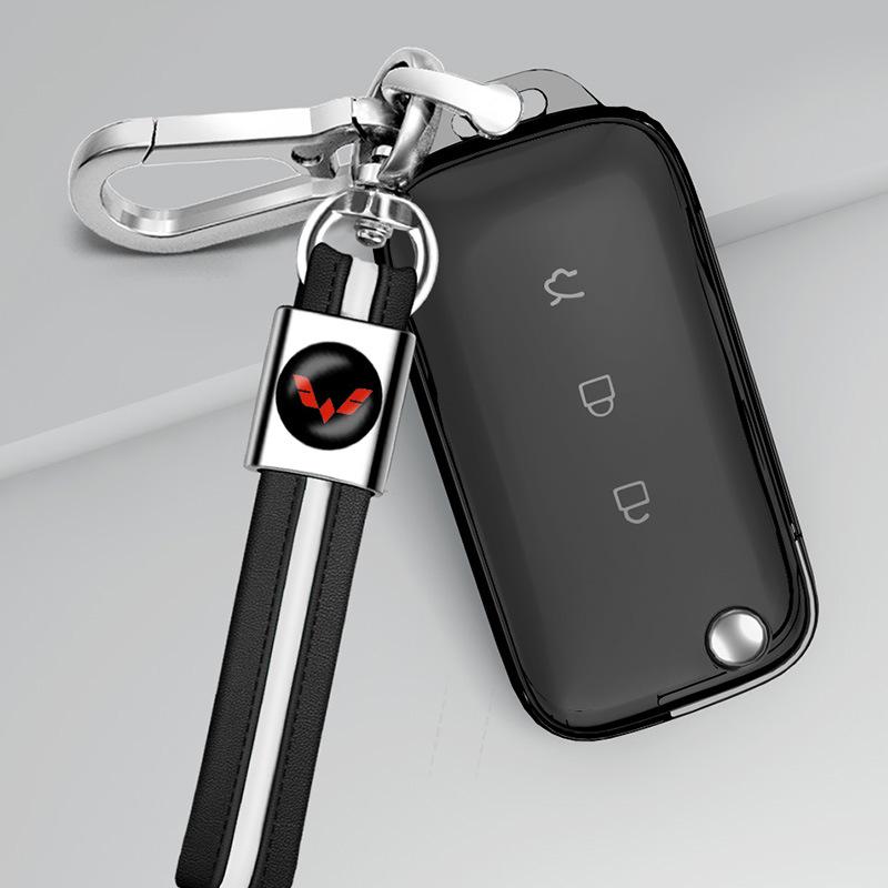 Transparent Full Wrap Key Case for Wuling Hongguang MiniEV/S3/New Hongguang Plus Journey