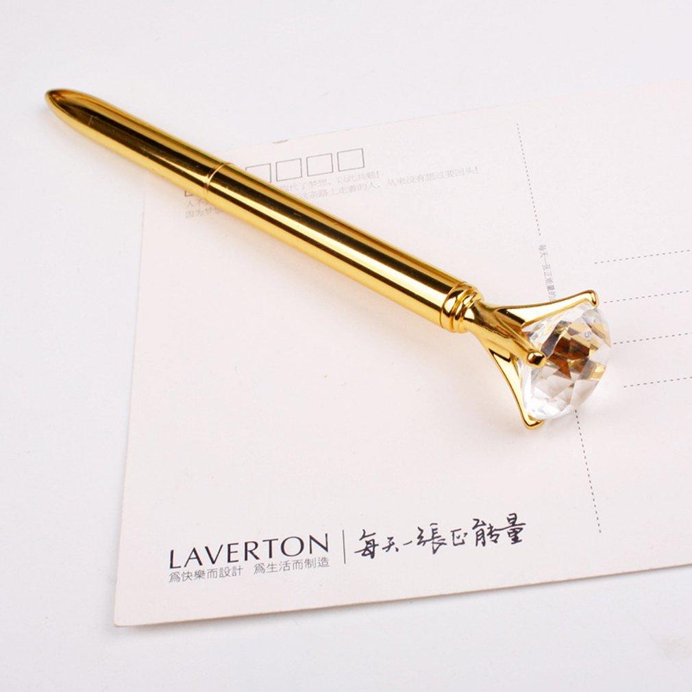 Hot Crystal Diamond Hat Ballpoint Pen For Business Office School Stationery High Quality Financial Ball Point Pen Dropshipping