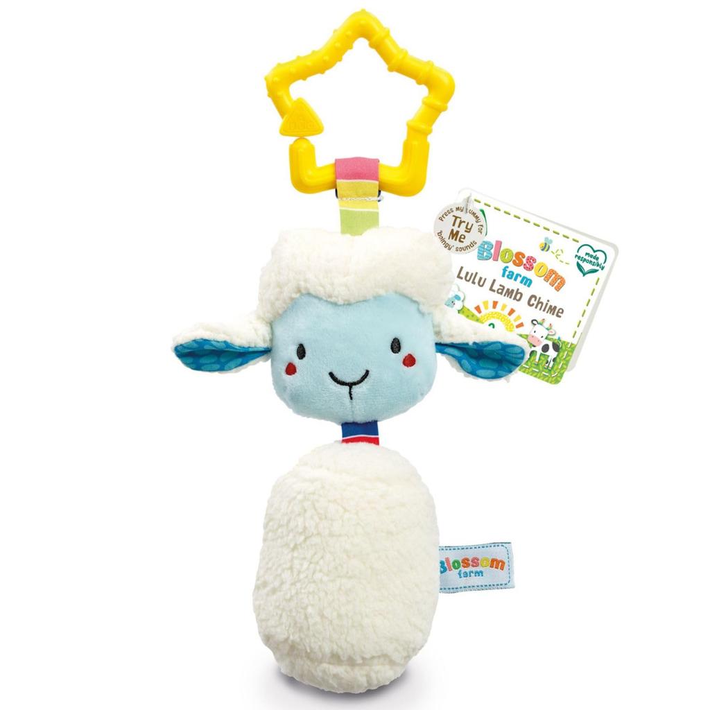 Early Learning Center Wobble Lulu the Sheep with Baby Baby Baby Authentic Rattle, Clip, Toy, Rattle, Toy, Gift, 200753,