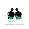 Creative Adorable Green Halloween Monster Earrings Fun Cartoon Design Stylish Accessory for Women Girls Daily Party  Gift
