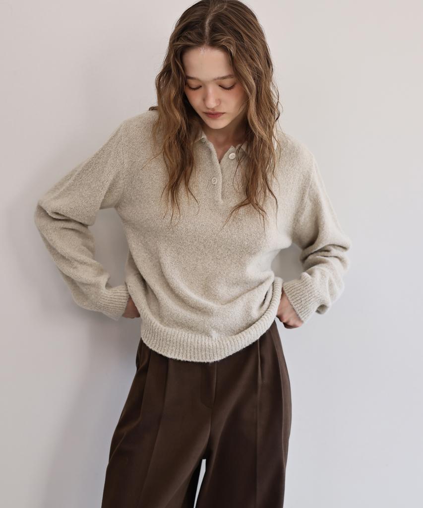ANDNEEDS Ray Boucle Knit (Beige)