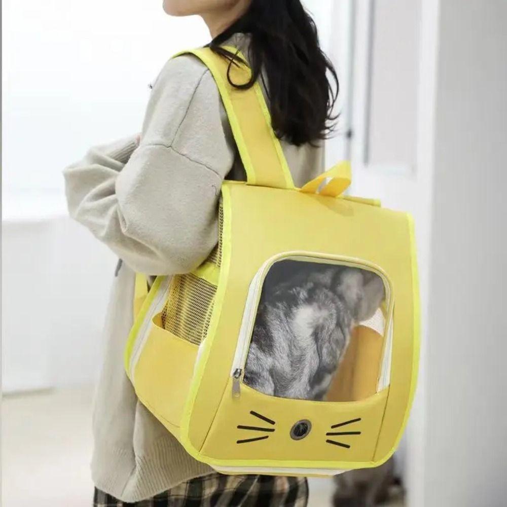 Foldable Cat Backpack Bag Large Capacity Pet Dog Backpack Cat Carrier Bag Travel Outdoor