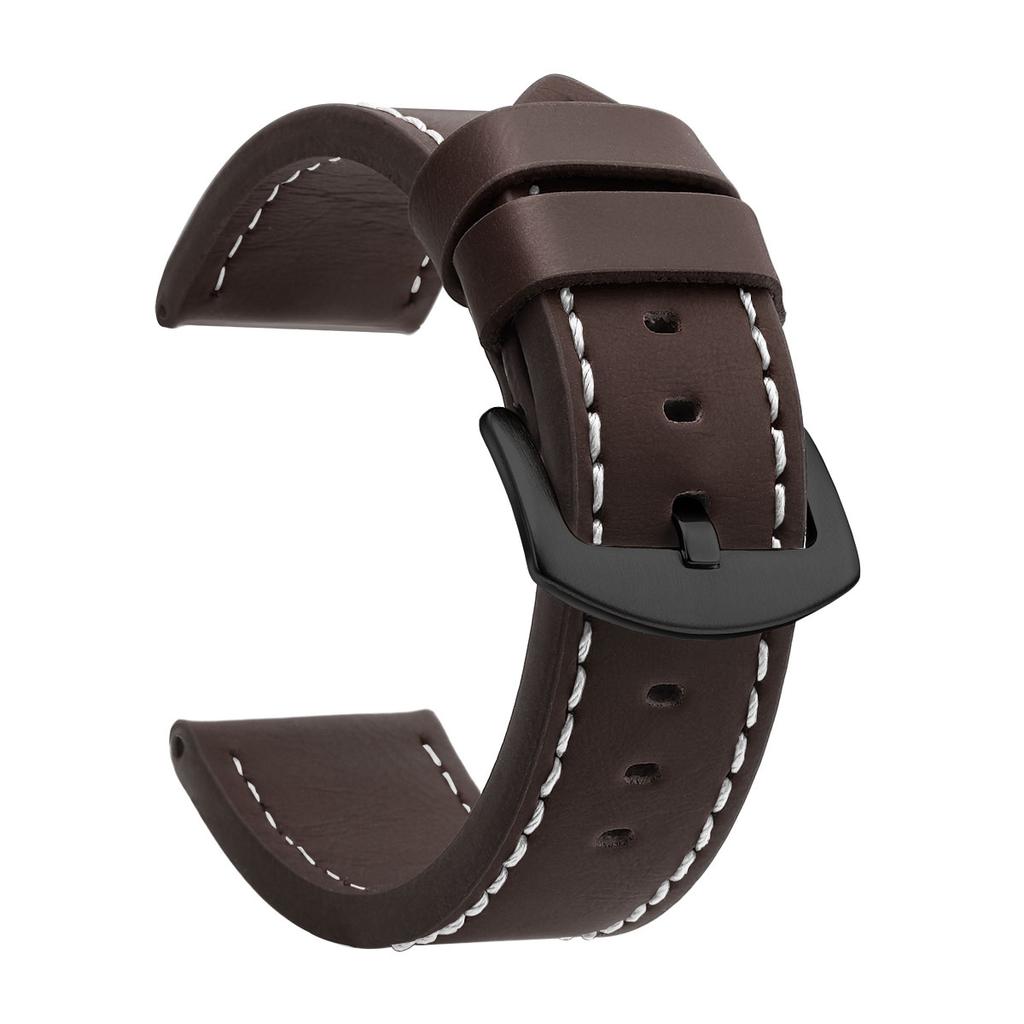 SAMCO Bracelet de Montre Sport Cuir Vintage Boucle Acier Inoxydable Accessoires de Montre 18mm 20mm 22mm 24mm