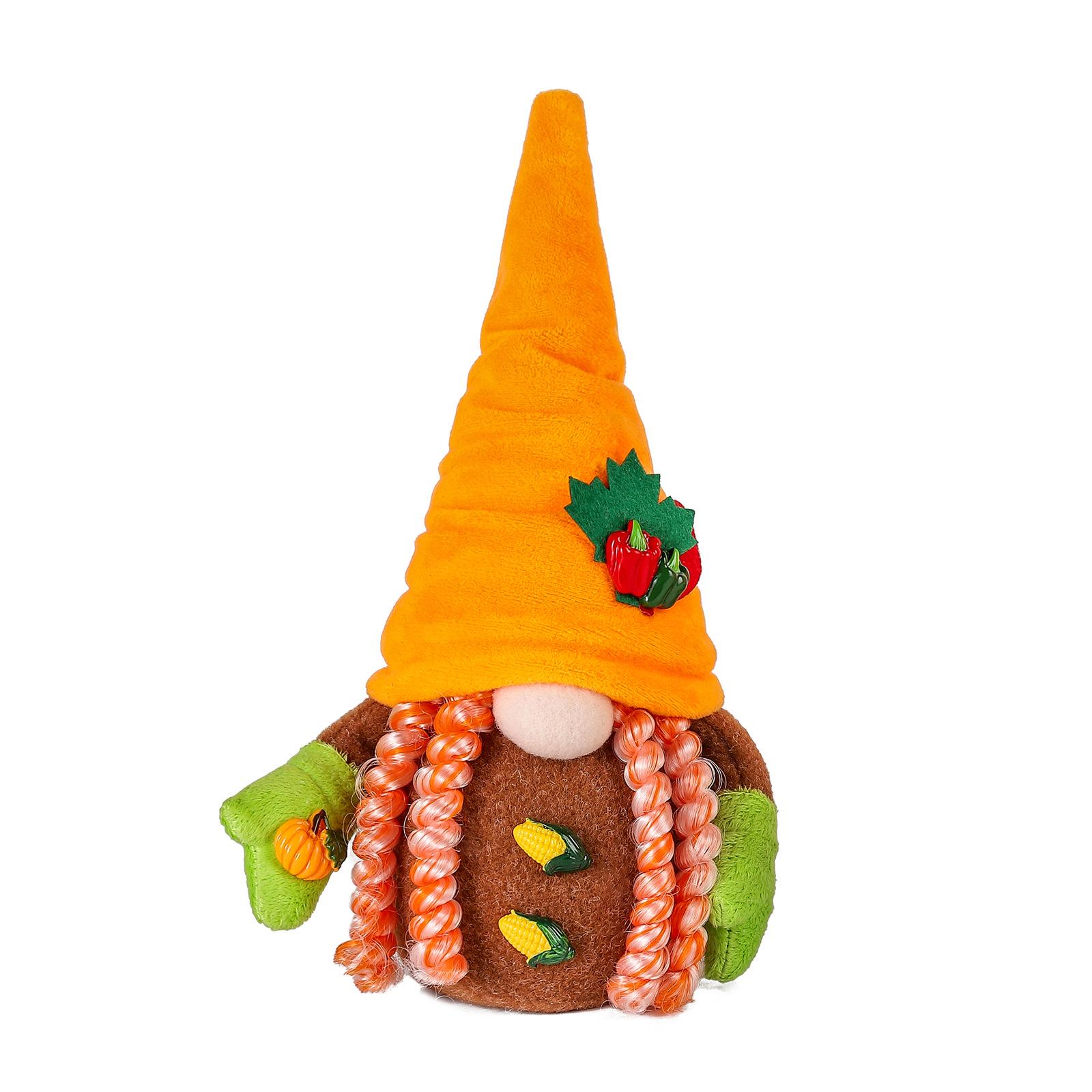 Thanksgiving Harvest Maple Leaf Gnome Figurine Ornament