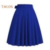 Women Mini Skirt High Waist Lace-up Bowknot Decor Short Skirt Solid Color A-Line Skate Skirt Leisure Daily Wear