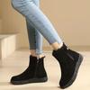 Plus Warm Womens Ankle Snow Boots Elegant With Low Heels Winter Booties Shoes for Women Waterproof Non Slip Pu Anti Comfortable