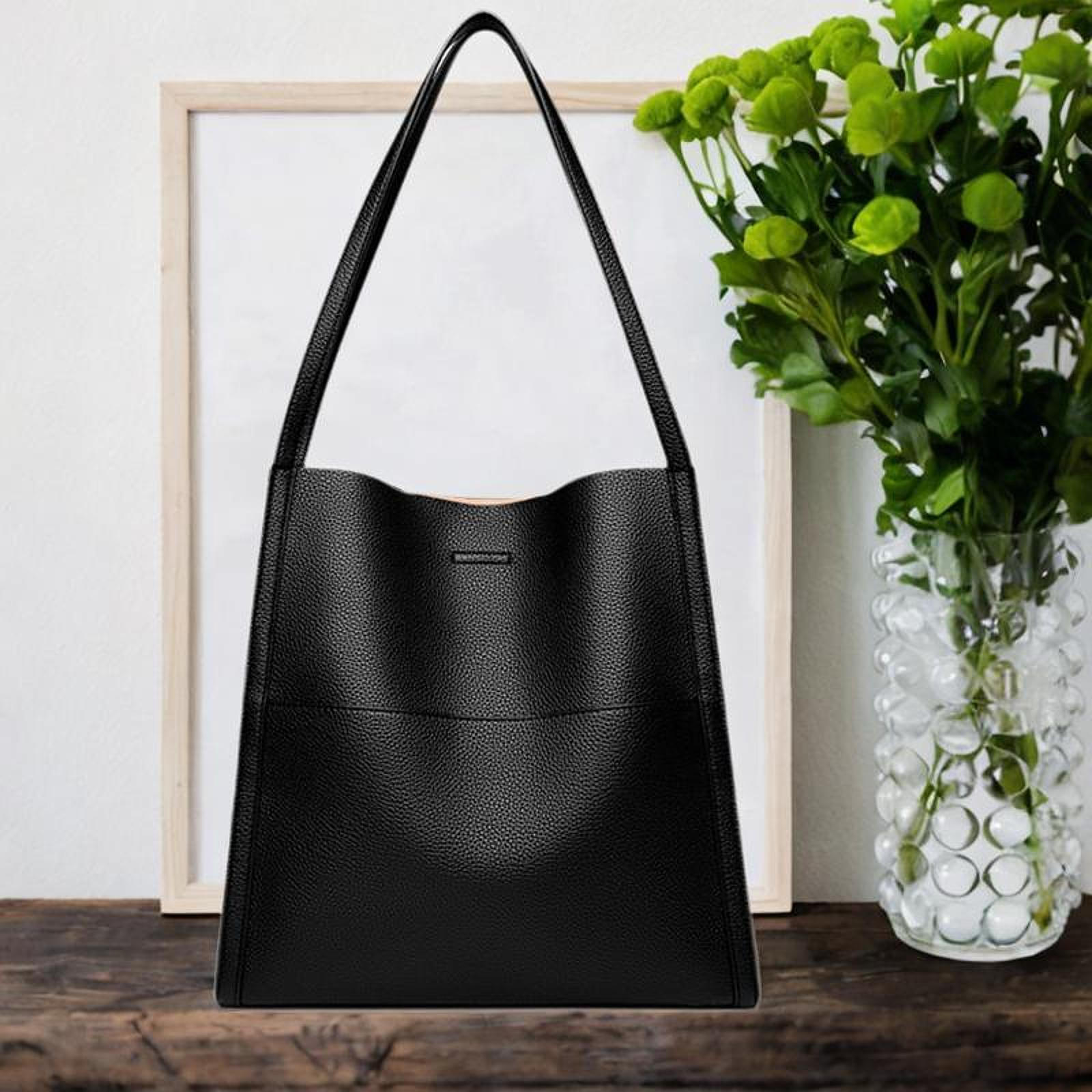 Женская кожаная сумка через плечо повседневная дорожная сумка для поездок на работу и на природу чёрный 2578₽