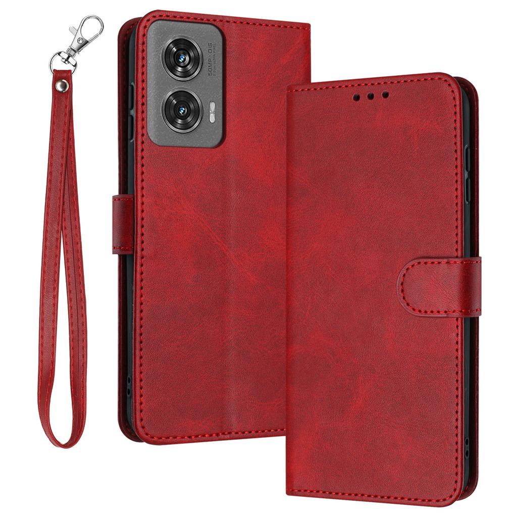 For Motorola Moto G85 5G Case Wallet Handbag Calf Texture Leather Phone Cover