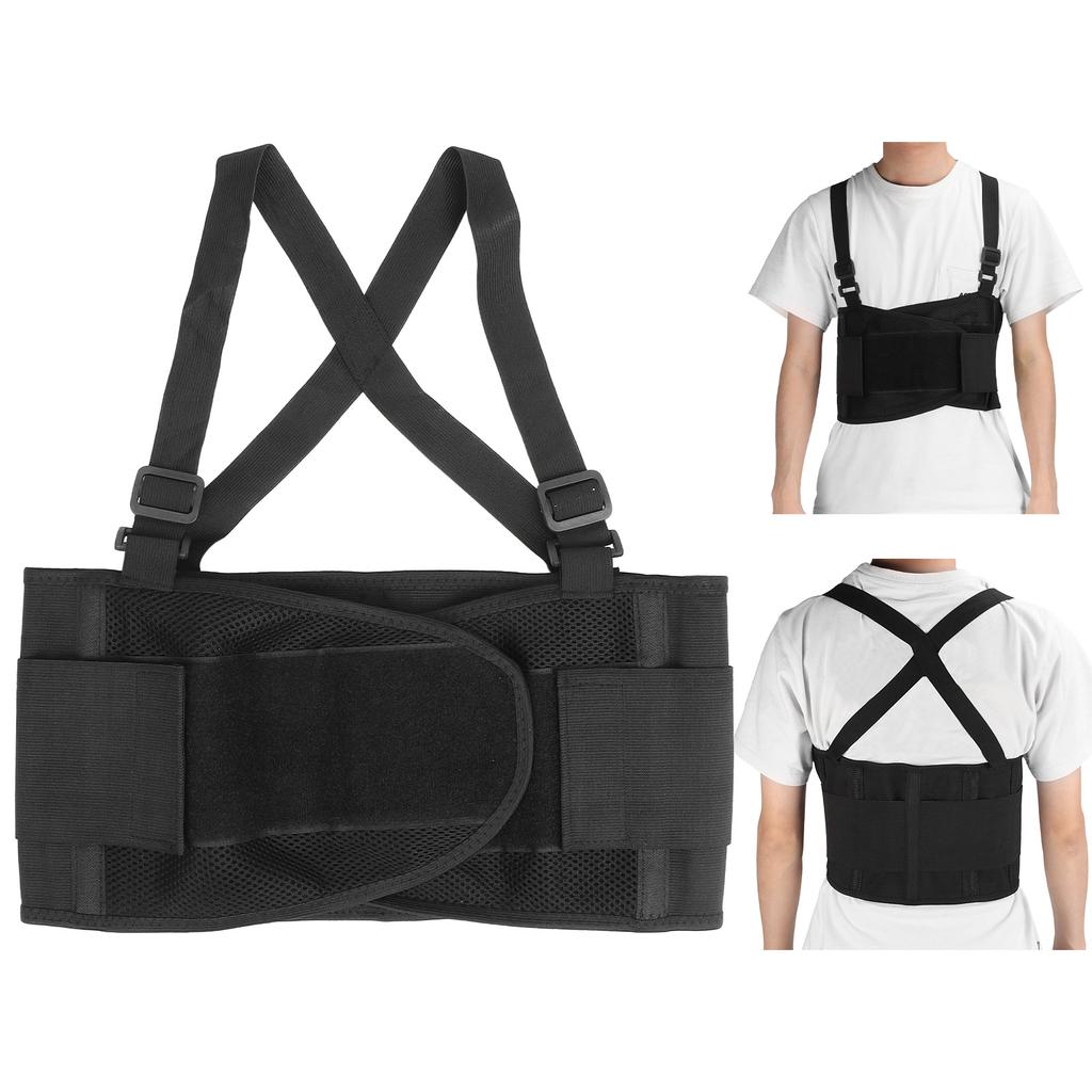 Breathable Back Support Belt Pain Relief Adjustable Hook Loop Fastener Waist Trainer Belt