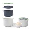 Microwave Rice Cooker 2L Food Grade PP Material Rice Spoon Lid Strainer Stming Pot Rice Cooker Set