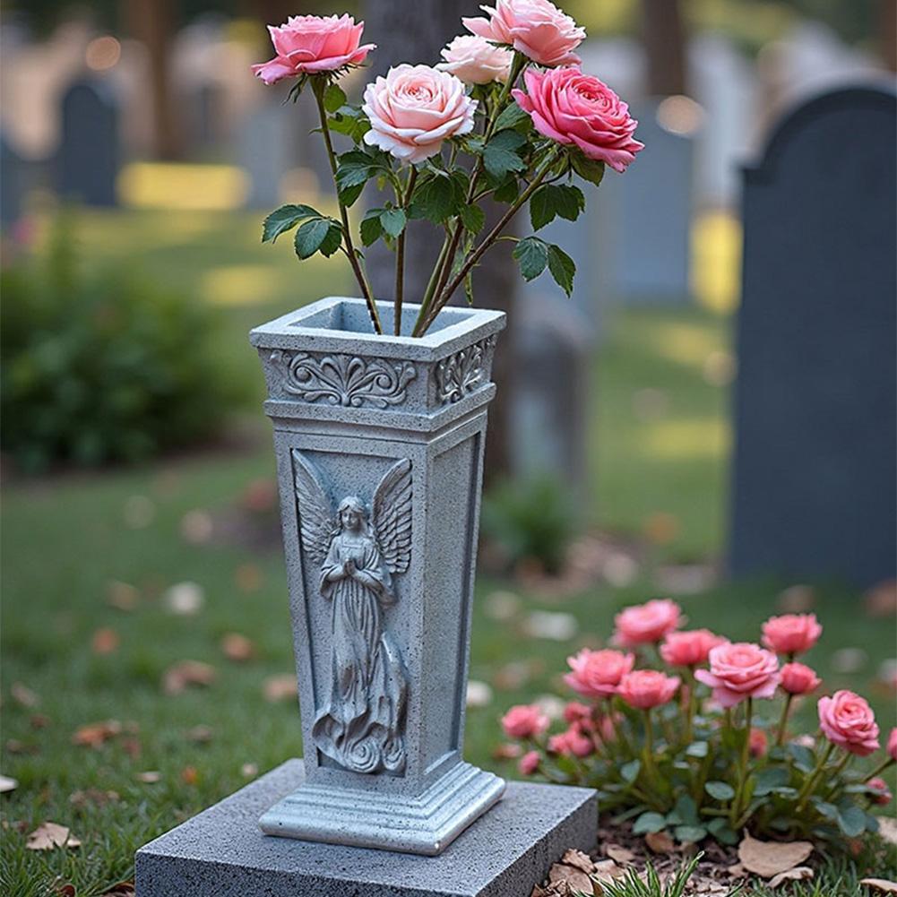 

Sturdy Resin Memorial Vase with 55 Inch Metal Spike for Ground Placement Elegant Cemetery Flower Holder for Garden Decoration China Mainland