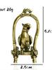 Artigianato in rame antico Gabbia per uccelli Pappagallo Figurine Miniature Ornamenti da tavolo Ottone Animale Uccello Portachiavi Ciondolo Gioielli Decori