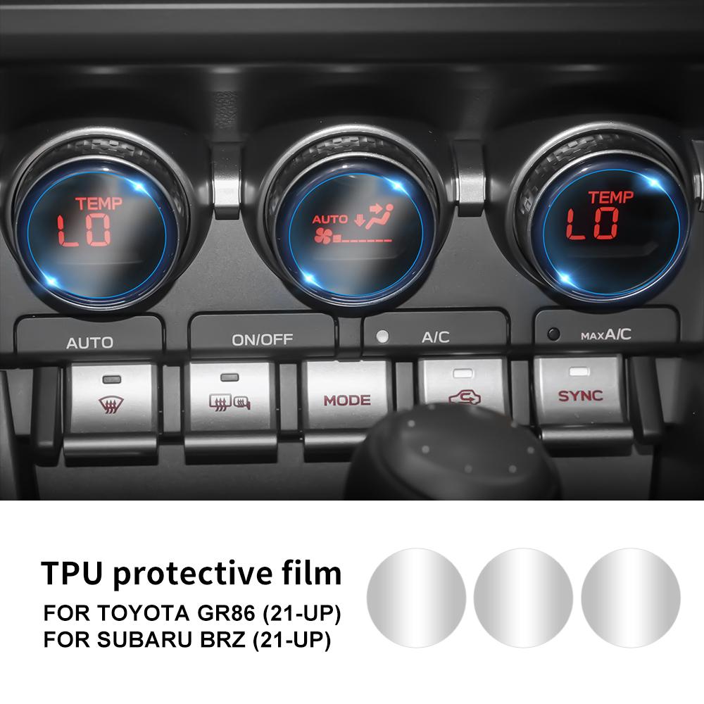

AC Switch Outlet Knob TPU Protective Film For Subaru BRZ Toyota GR86 2025 2025 2025 2025 Clear Film Interior Accessories Trim