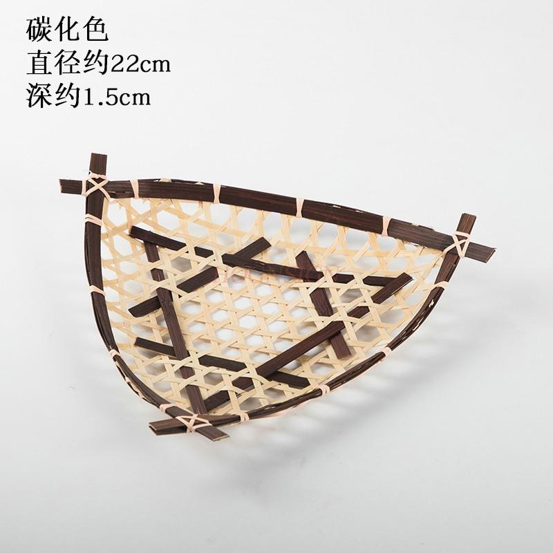 Handmade Bamboo Woven Products Bamboo Screen Bamboo Basket Storage Basket Fruit Dish Dim Sum Tray Farm Woven Round Dustpan
