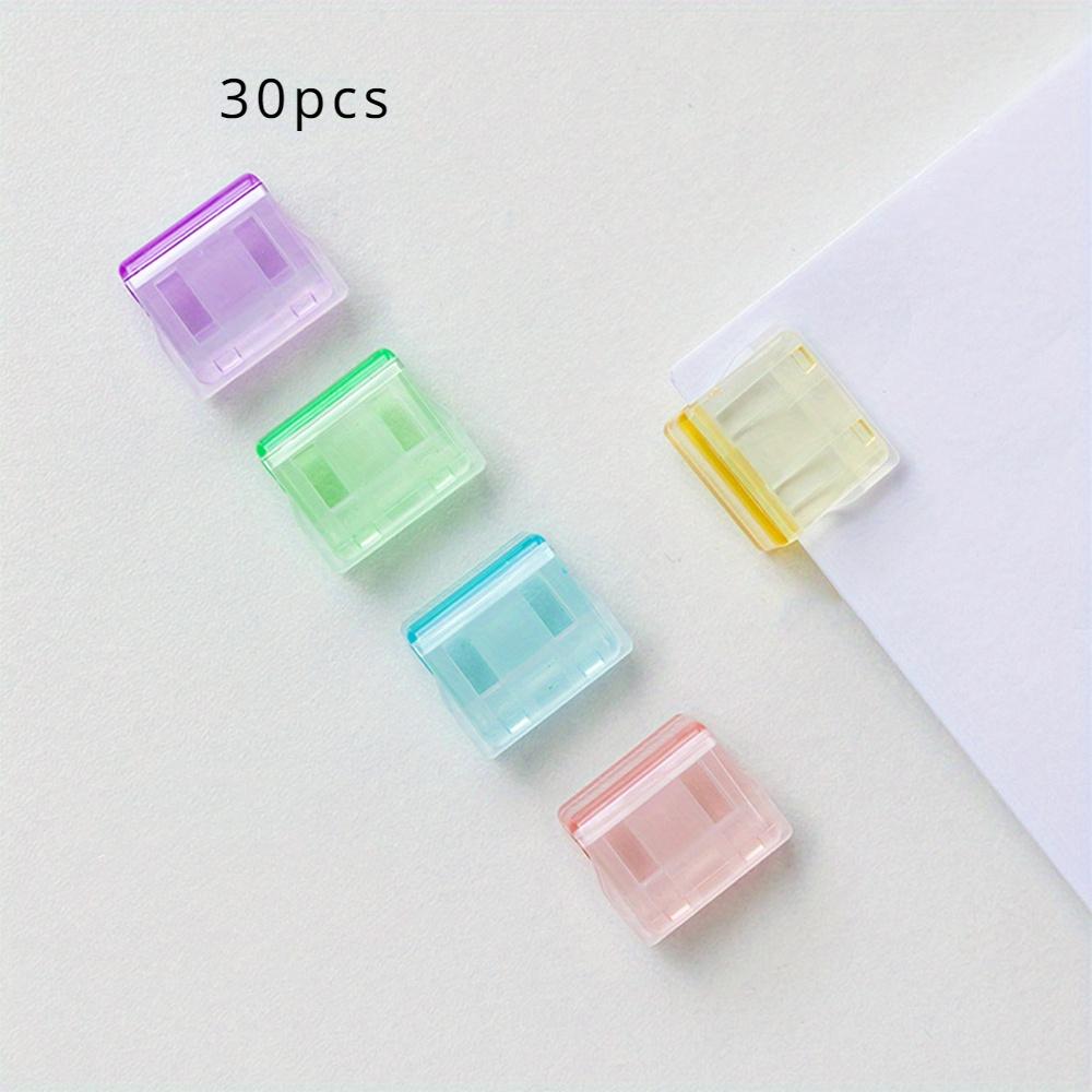 

30 Mini Colorful Transparent Paper Clips - The Perfect Choice for Office And School Documents, Bookmarks, And Page Markers