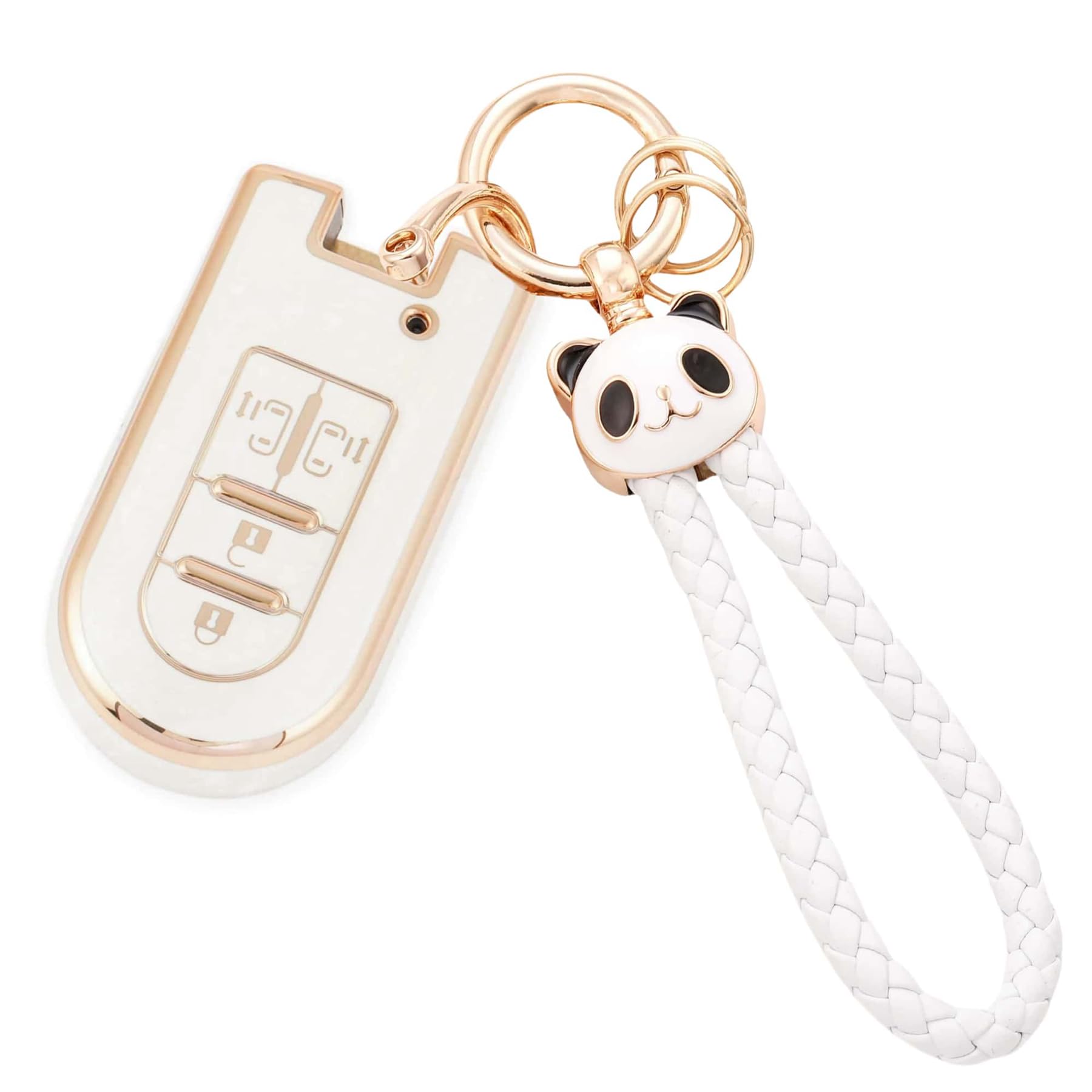 

Чехол для ключа Move, совместимый с Toyota Tank Roomy, совместимый с Daihatsu Tanto, чехол для ключа Tanto Custom Wake Move Custom, держатель для смарт-ключа, милый панда