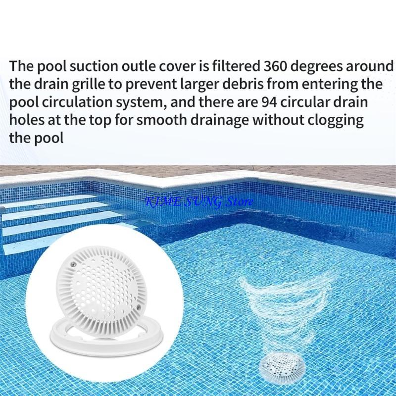 L5BD Pool Maintenance Set Drainage Cover Plastic Texture Perfect for Concrete Pools