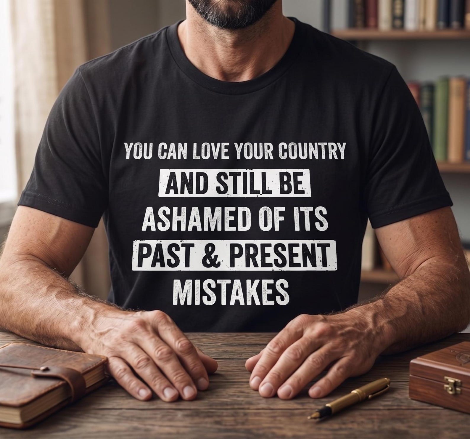 Retro Imagine A Country So Great T-Shirt, Patriotic Vintage USA Gift for American Pride Lovers Graphic Tee S