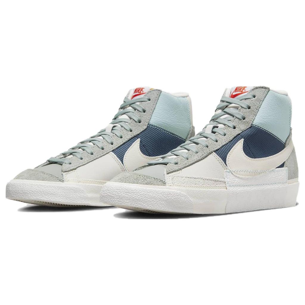Nike Blazer Mid 77 Pro Club Remastered - Mica Green Navy Men Sneakers Midnight-Navy Light-Bone DQ7673-300