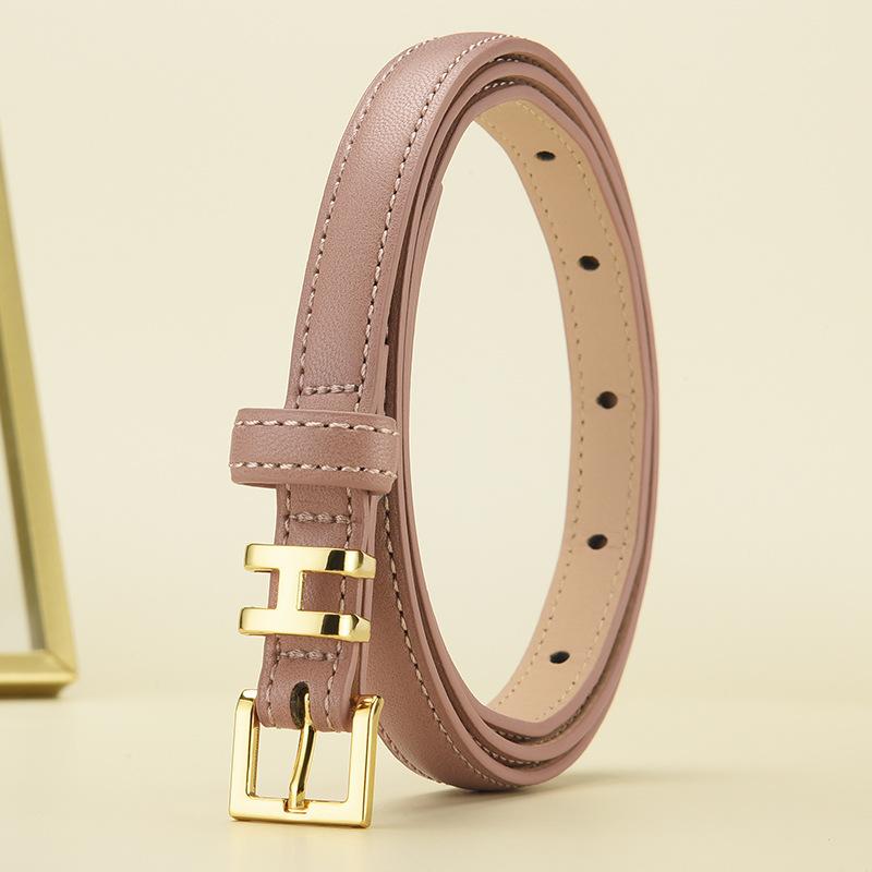 Small Belt Women'S Simple Thin Belt Women'S Decoration High-End Jeans Belt Narrow Trendy Black