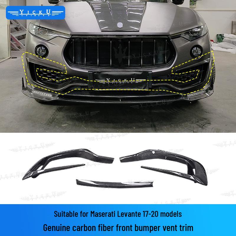 Maserati Levante Carbon Fiber Splitter, Diffuser, Flares, Panels, Deflectors, Hood & Roof Spoiler