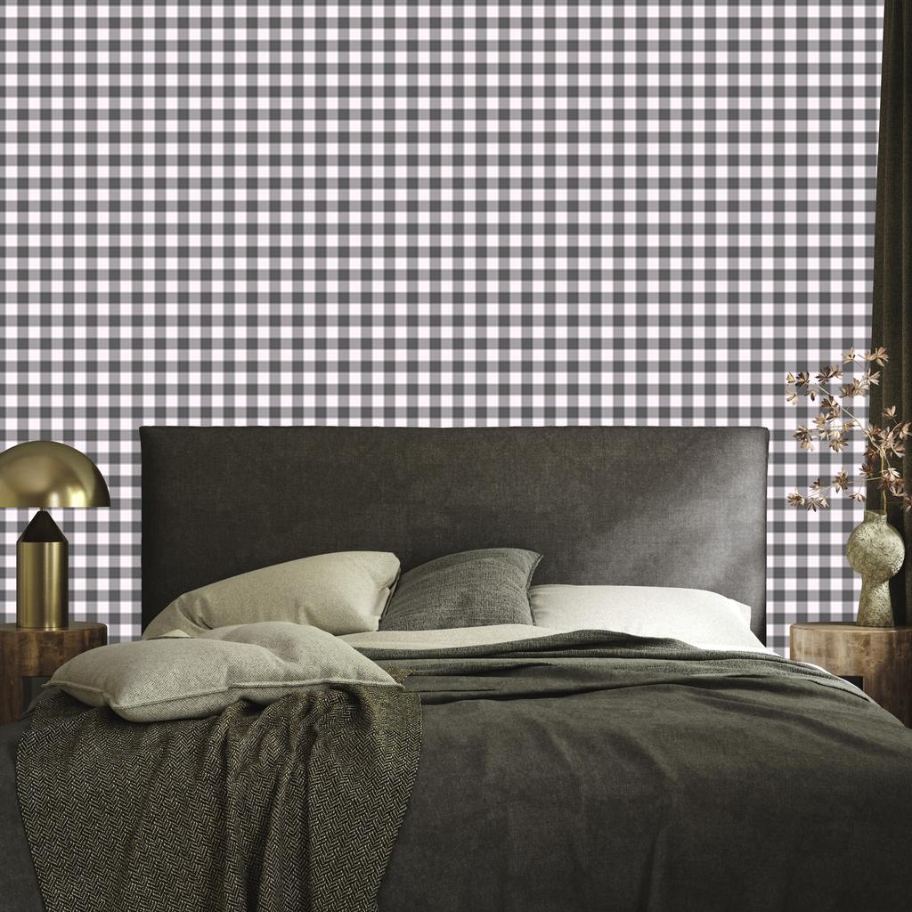 Wallpaper Fabric Pattern Gray, Light Gray and Graphite 50x1000
