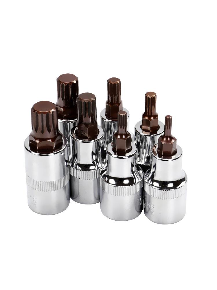 Pflaumenblüten M10 Vielzahn-Schlüssel & Sechskant-Schraubendreher-Set, 12-Punkt-Winkel, M14 Blütenförmiges Werkzeug