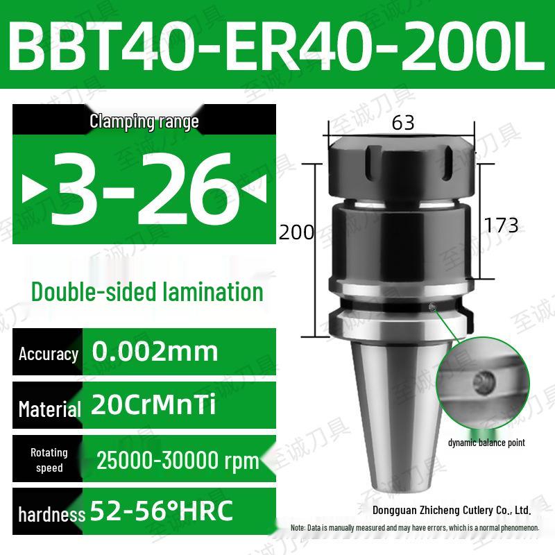 CNC-Hochgeschwindigkeits-Doppelseitiger BBT30/40/50-ER20/25/32 Werkzeughalter mit Dynamischer Auswuchtung