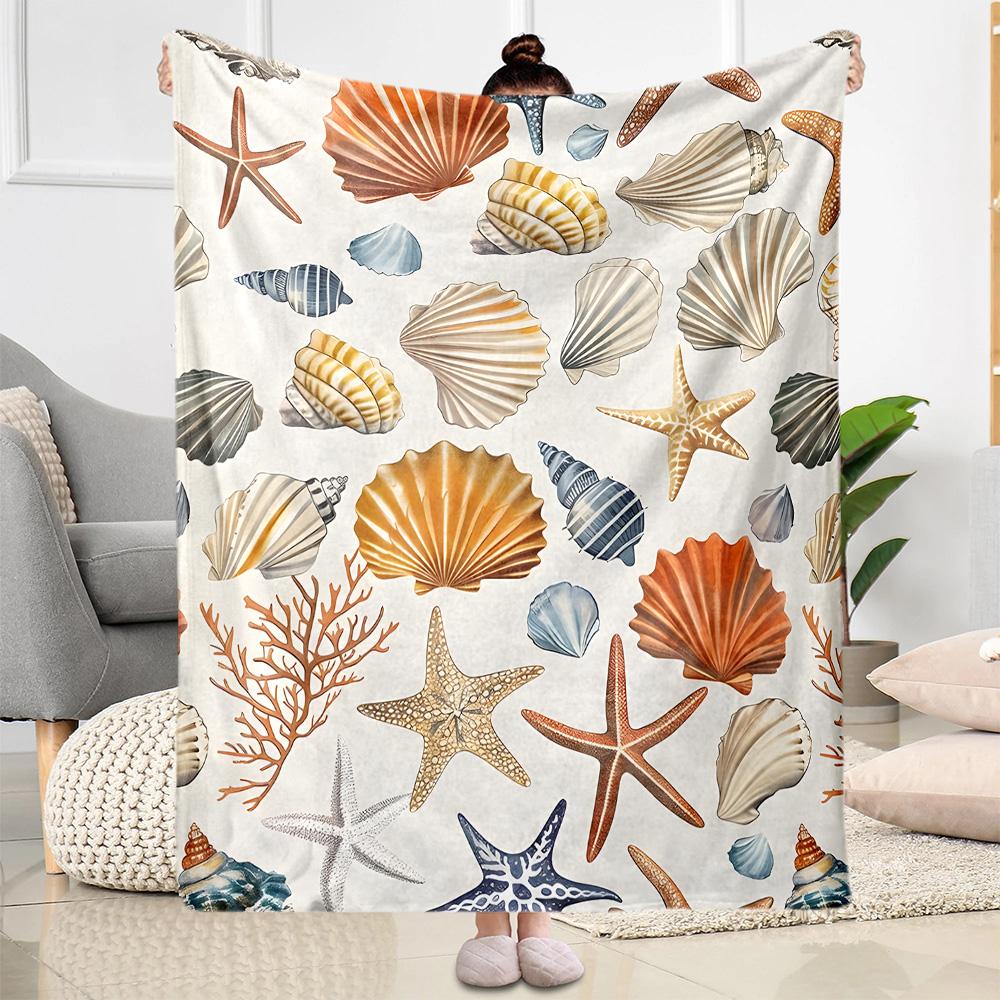 Ocean Animal Flannel Blanket - Soft and Comfortable, Suitable for Sofas, Beds, Offices, Travel, All Seasons, and A Great Gift for The Holidays.