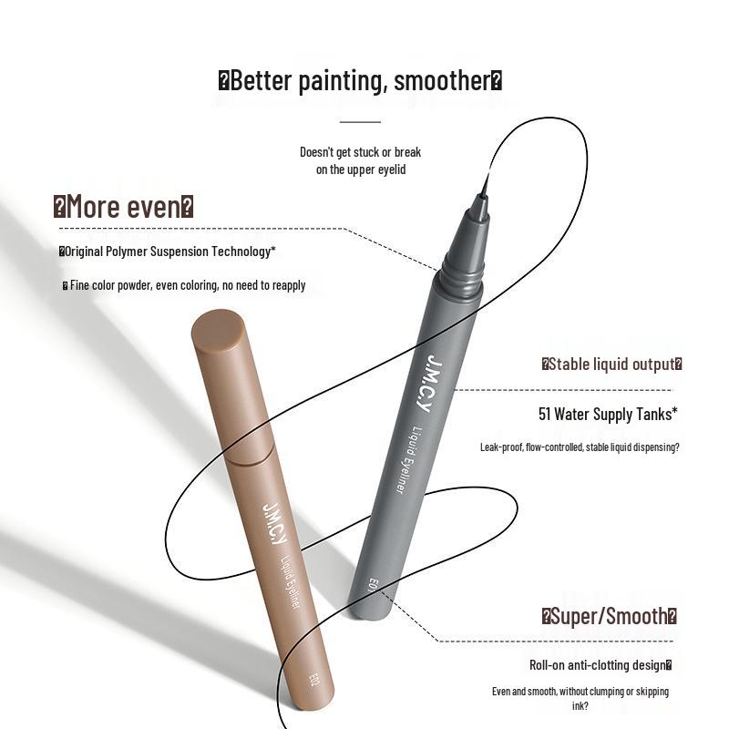 Jianmei Chuangyan Brown Eyeliner Pen: Ultra-Fine, Smudge-Proof, Waterproof, Sweat-Proof, Long-Lasting, Ideal for Beginners