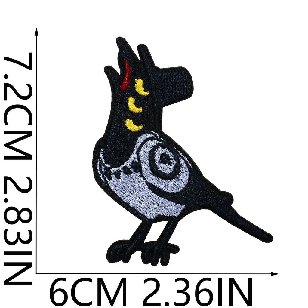 Cartoon Girl Embroidery Cloth Sticker Devil Computer Embroidery Label Colored Love Patch Sticker Blue And Black Crow Chapter Boy Ironing