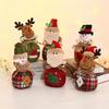 Christmas Burlap Apple Bag with 3D Snowman Design - Perfect for Children's Gifts and Candy