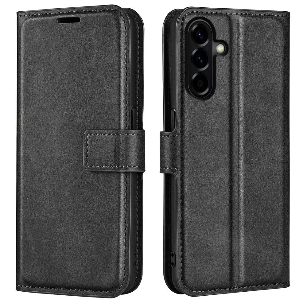 For Samsung Galaxy A57 5G Stand Case Anti-Scratch Calf Texture Leather Phone Cover