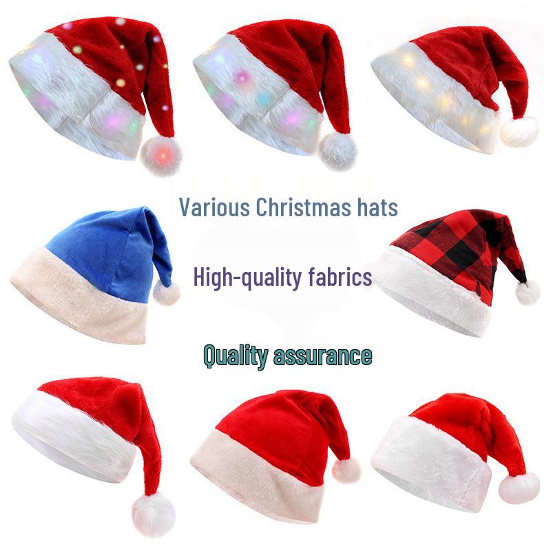 Colorful Light-Up Santa Hat for Holiday Parties