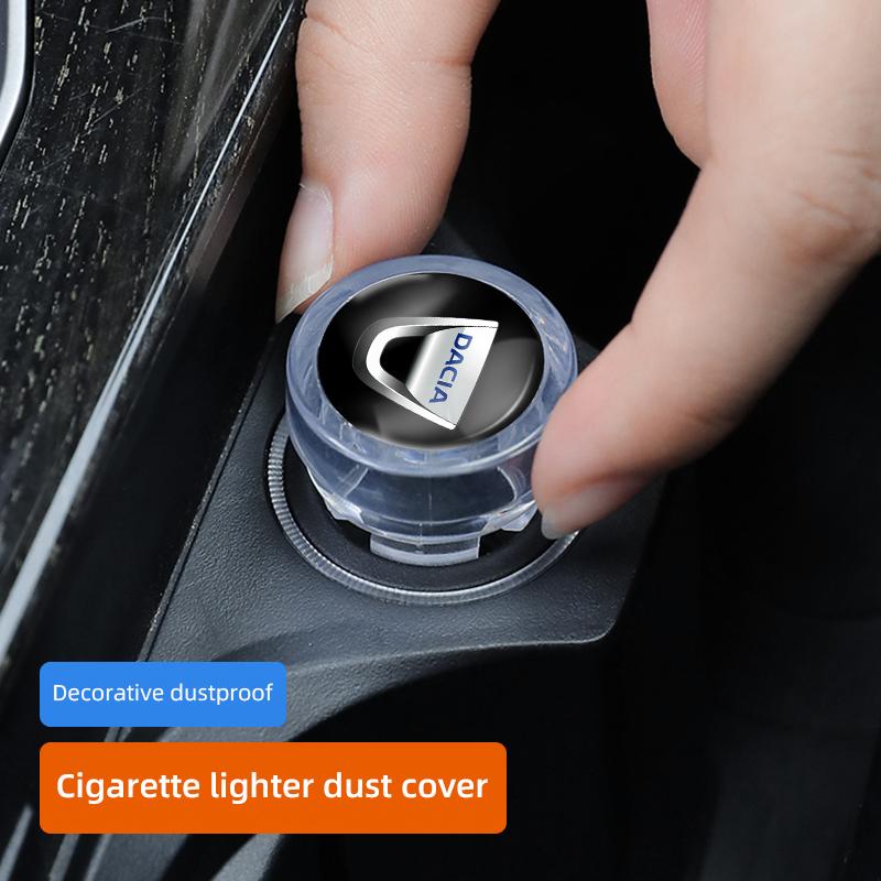 Car Cigarette Lighter Cover DustProof Decoration Cap For Dacia Duster Logan Spring Sandero Stepway Dokker Lodgy Jogger MCV