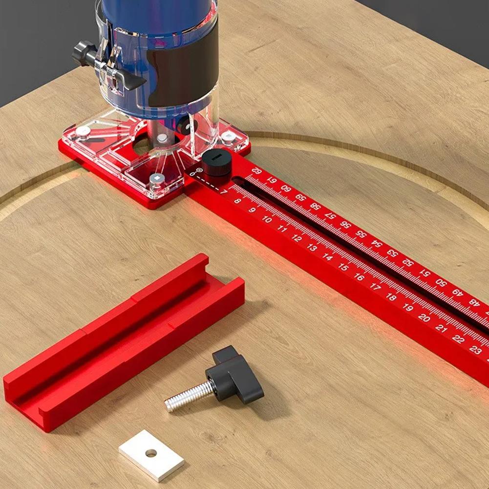 4 In 1 Guides for Milling Woodworking Cutting Milling Tool Circular Auxiliary Tool Aluminum Router Circle Cutting Trimmer Jig