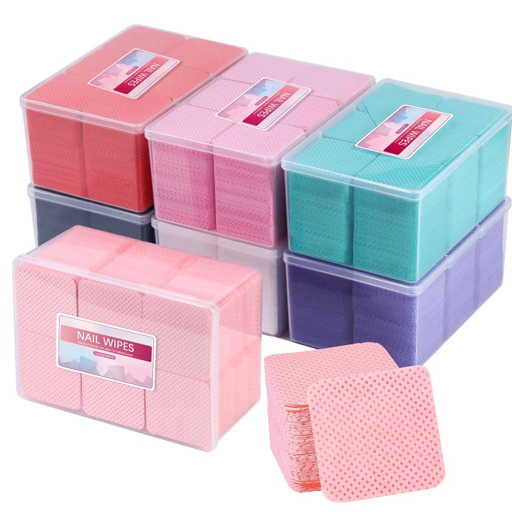 1080 PCS Lint Free Nail Cotton Pads For Nail Polish Removal Nail Wipes Magic Cleaning Sheets Box Refill For Salon And Home Use