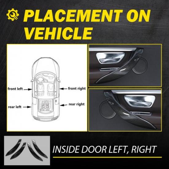 2X Carbon Fiber Door Handle Ide Cover For BMW 3GT F34 2014-2018 F30 F31 EOA