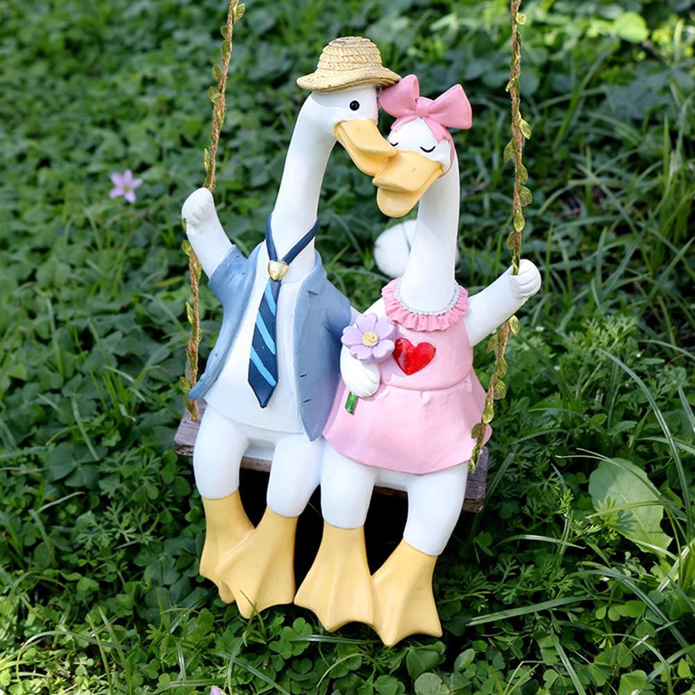 Gartendekoration Außen Paar Entenstatue Niedliche Enten