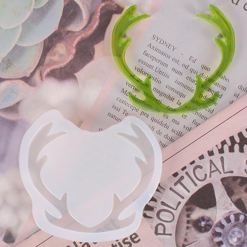 3Pcs/Set Antlers Shaped Silicone Mold for Jewelry Craft Making Tools DIY Fondant Cake Moulds