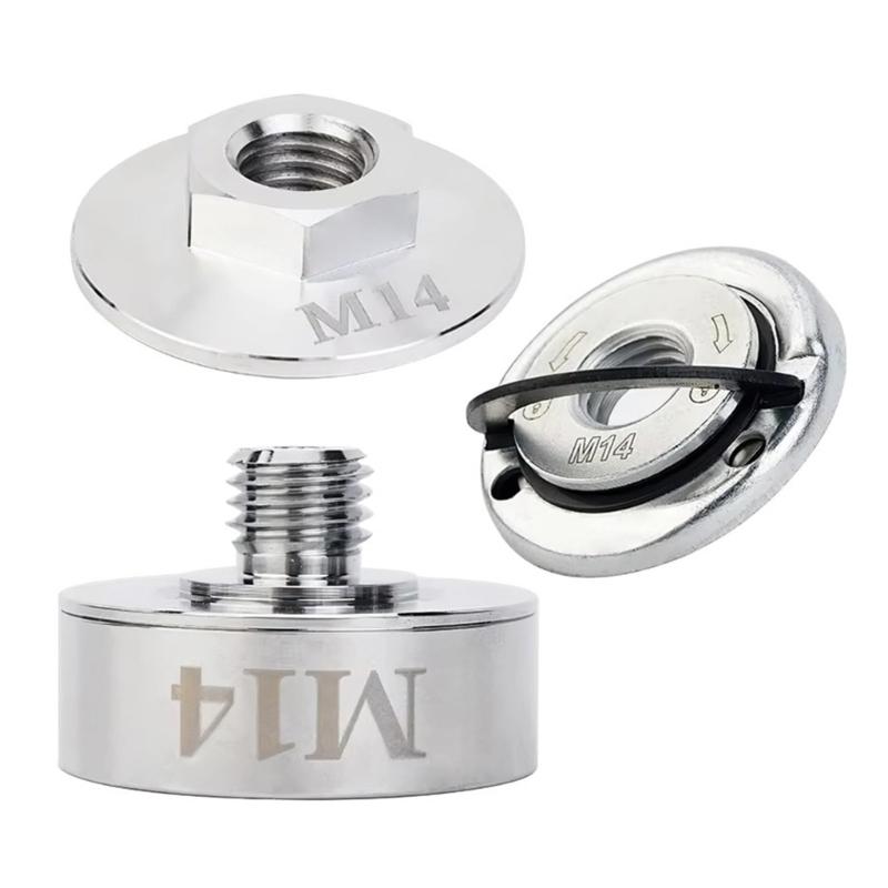 Quick Changes Angles Grinder Adapter Steel M14 Shafts With Flange Nut Clamps Plate For X Lock