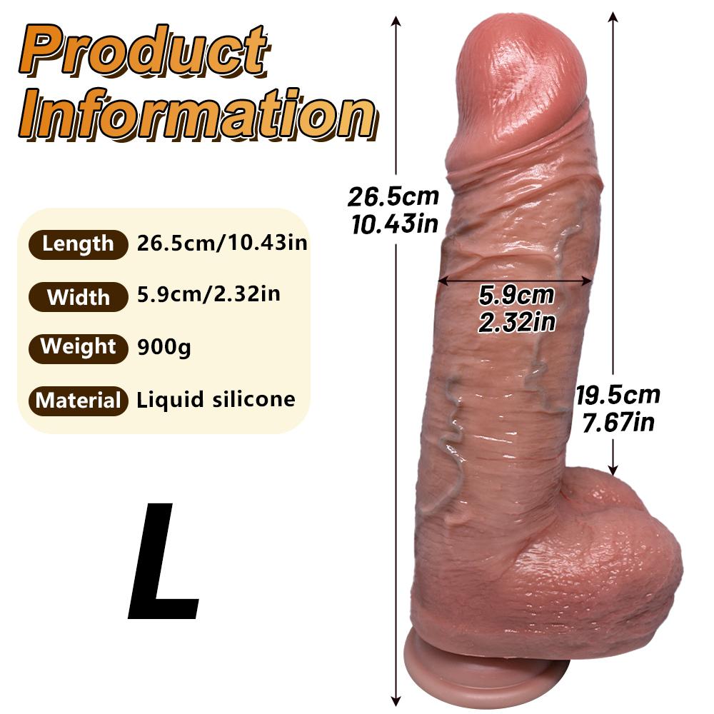 Realistischer Dildo mit starker Saugnapf Weiches Silikon Sexspielzeug für Anal- & G-Punkt Tiefe Stimulation Dildo Erwachsenen Sexspielzeug für Frauen Händefreie Lust