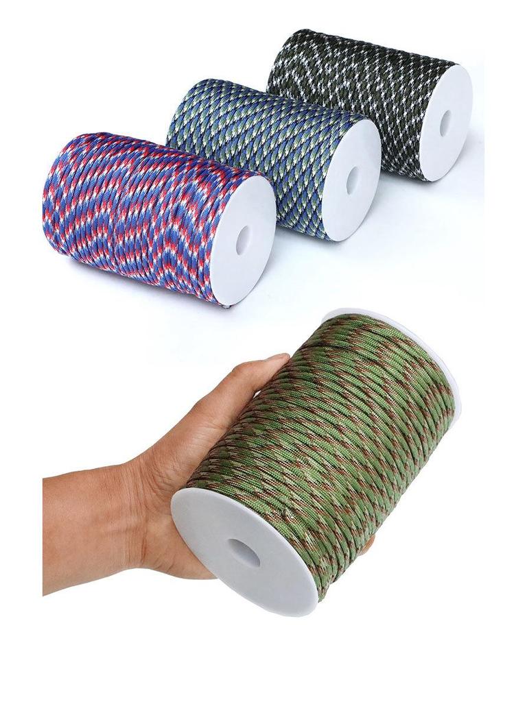 Paracord Exterior 100m 7 Miezuri 4mm: Ideal pentru Pasionații Militari și Brățări de Supraviețuire