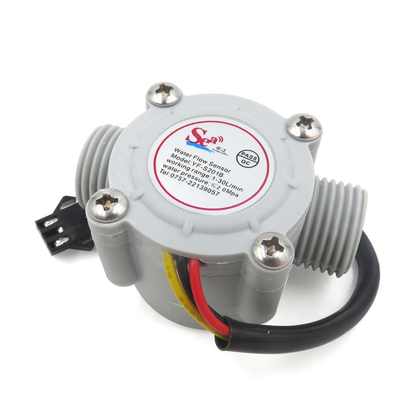 

4-точковий датчик потоку води в трубі Холла S201B сірий колір