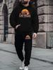 LAS VEGAS NEVADA New Fashion Men's Large Size Autumn and Winter Hooded Sweatshirt Suit Men's Trendy Printed Hoodie Casual Sports Top Suit, PLUS SIZE
